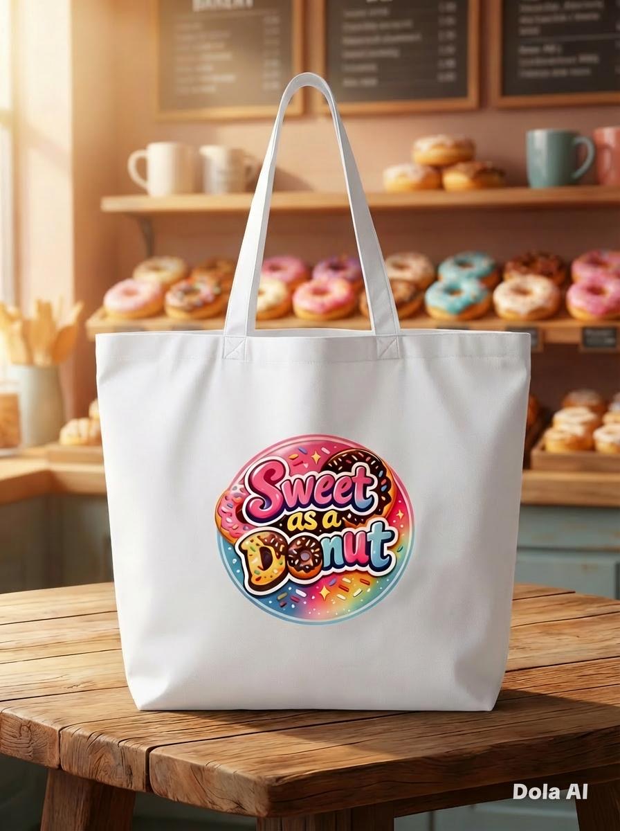 Sweet As A Donut Logo - Maxi Tote